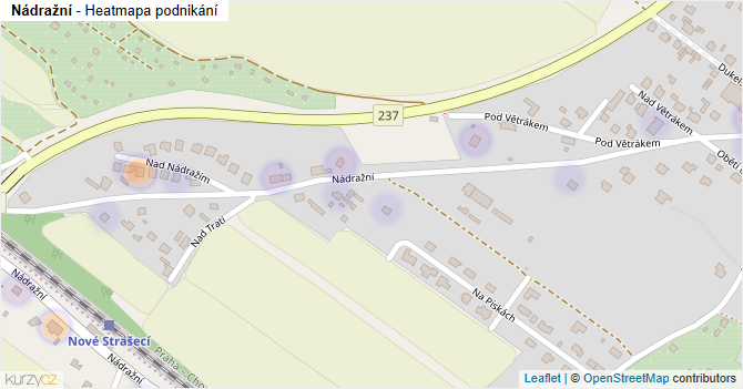 Nádražní - mapa podnikání