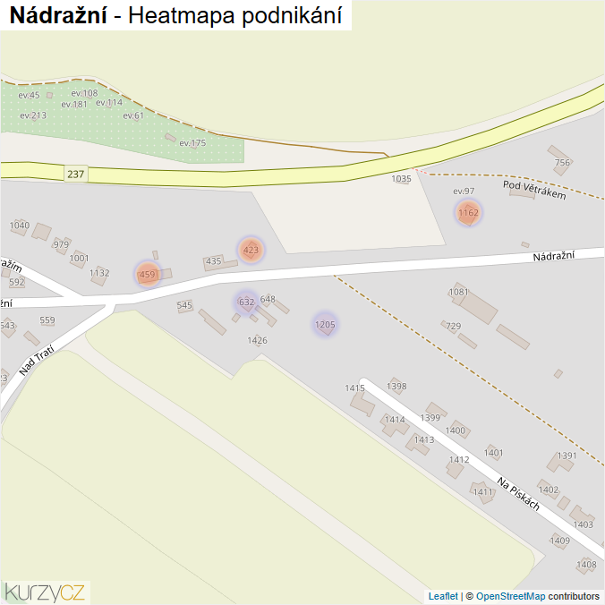 Mapa Nádražní - Firmy v ulici.