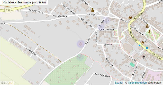 Rudská - mapa podnikání