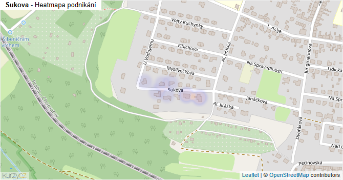 Sukova - mapa podnikání