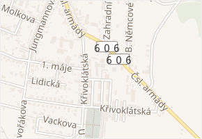 Topinkova v obci Nové Strašecí - mapa ulice