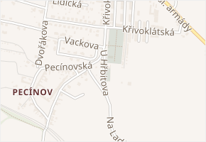 U Hřbitova v obci Nové Strašecí - mapa ulice