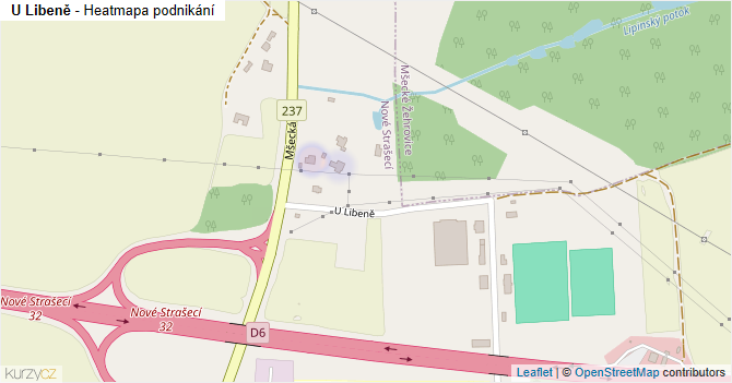 U Libeně - mapa podnikání