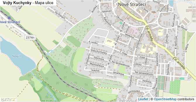 Vojty Kuchynky - mapa ulice