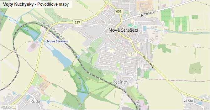 Vojty Kuchynky - záplavové mapy stoleté vody