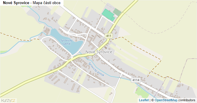 Nové Syrovice - mapa části obce