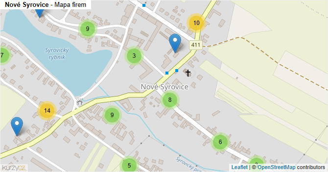 Nové Syrovice - mapa firem