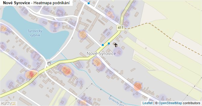 Nové Syrovice - mapa podnikání