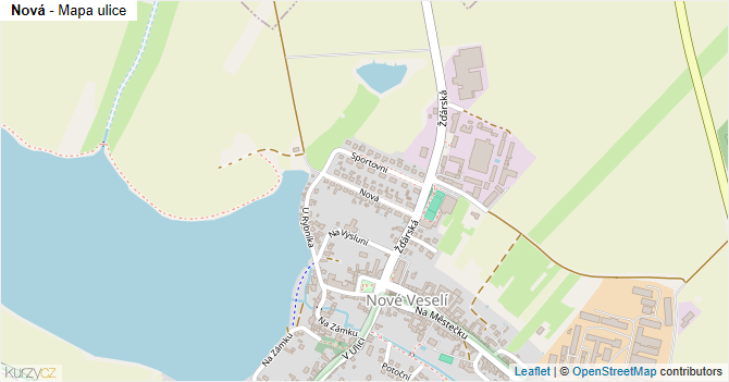 Nová - mapa ulice