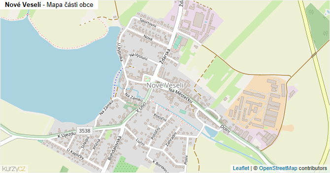 Nové Veselí - mapa části obce