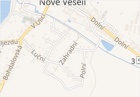 Zahradní v obci Nové Veselí - mapa ulice