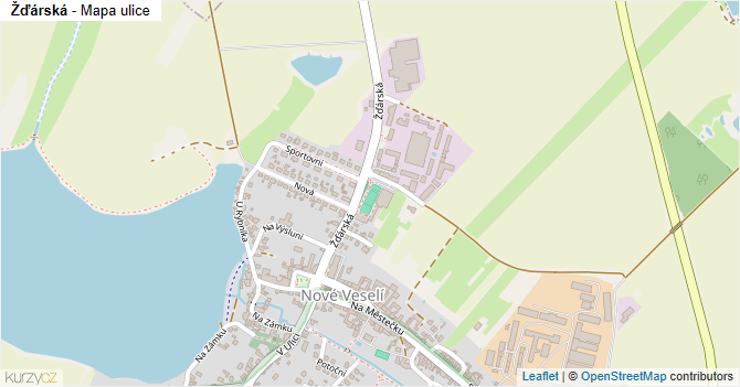 Žďárská - mapa ulice