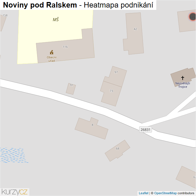 Mapa Noviny pod Ralskem - Firmy v obci.