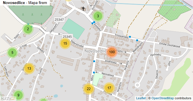 Novosedlice - mapa firem