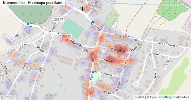 Novosedlice - mapa podnikání