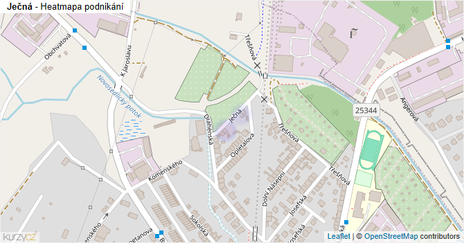 Ječná - mapa podnikání