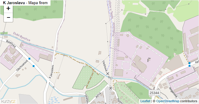 K Jaroslavu - mapa firem