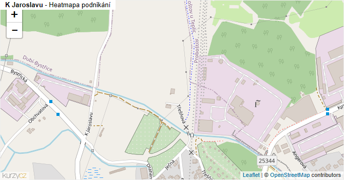 K Jaroslavu - mapa podnikání