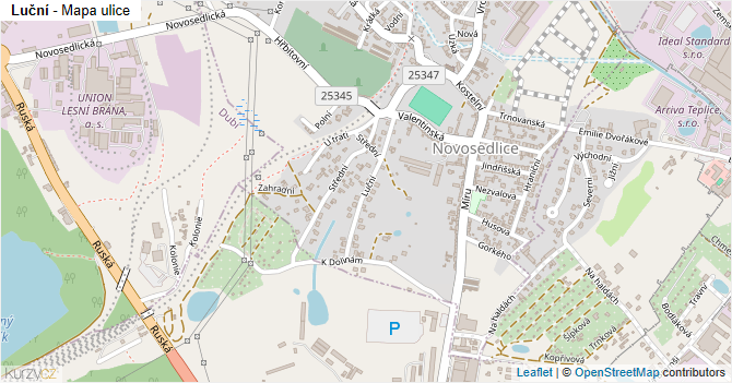 Luční - mapa ulice