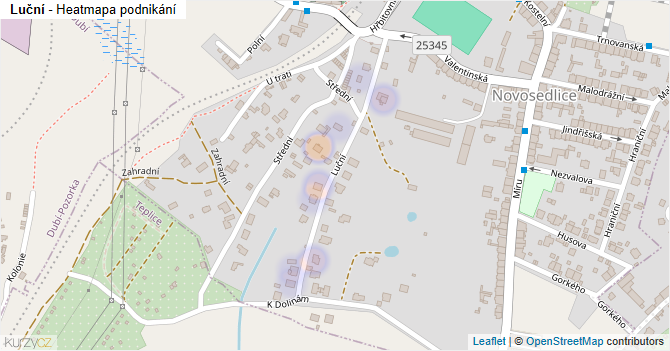 Luční - mapa podnikání