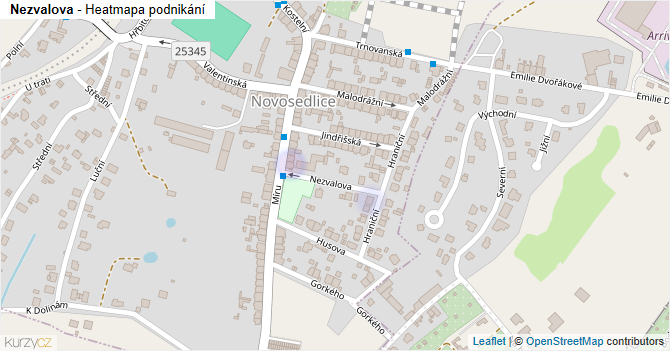 Nezvalova - mapa podnikání