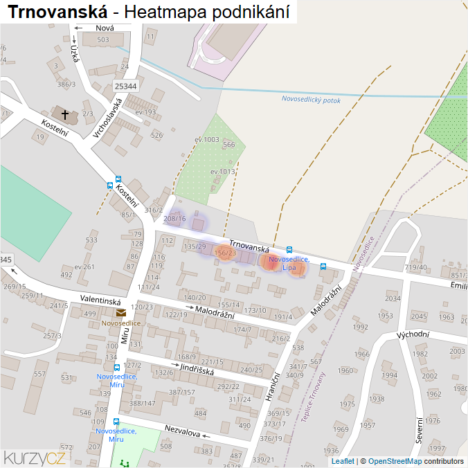 Mapa Trnovanská - Firmy v ulici.