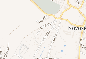 U trati v obci Novosedlice - mapa ulice