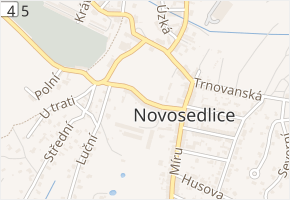 Valentinská v obci Novosedlice - mapa ulice