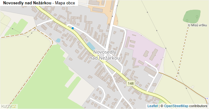 Novosedly nad Nežárkou - mapa obce