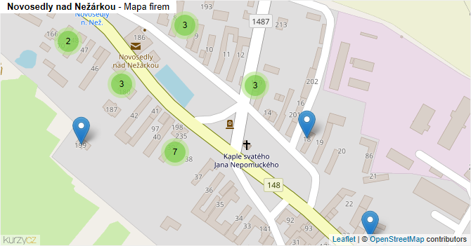 Novosedly nad Nežárkou - mapa firem