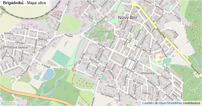 Brigádníků - mapa ulice