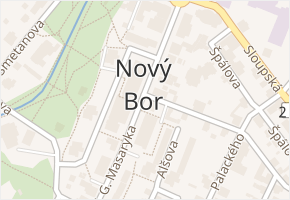 Česká v obci Nový Bor - mapa ulice