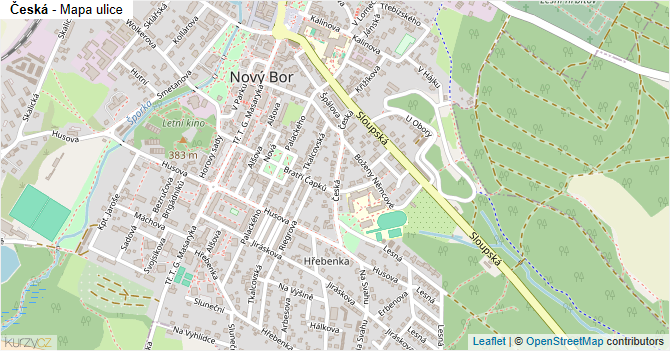 Česká - mapa ulice