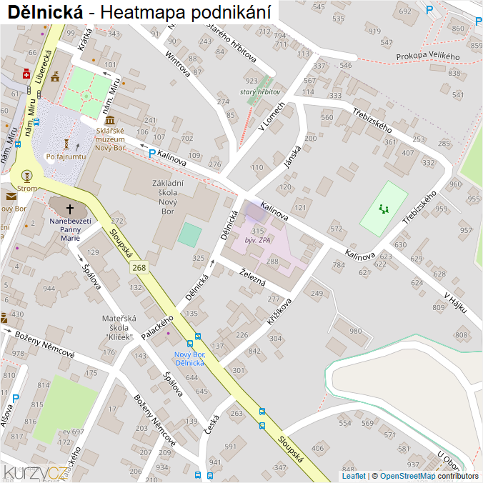 Mapa Dělnická - Firmy v ulici.