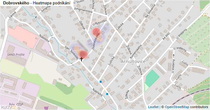 Dobrovského - mapa podnikání