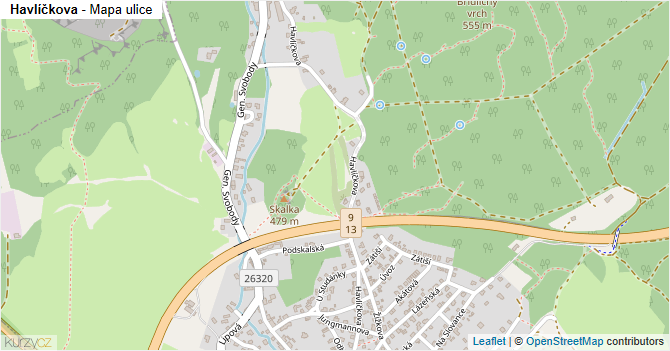Havlíčkova - mapa ulice
