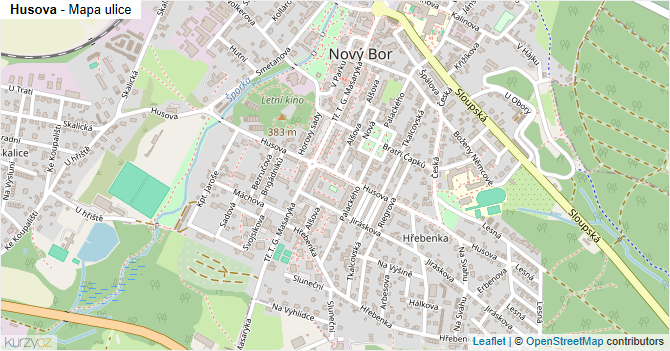 Husova - mapa ulice