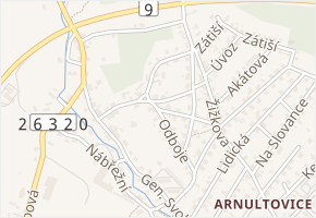 Jungmannova v obci Nový Bor - mapa ulice
