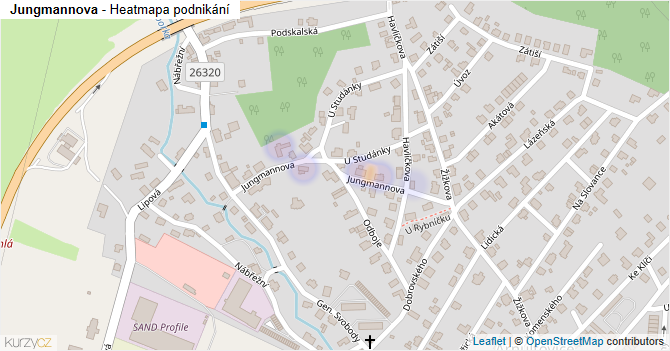 Jungmannova - mapa podnikání
