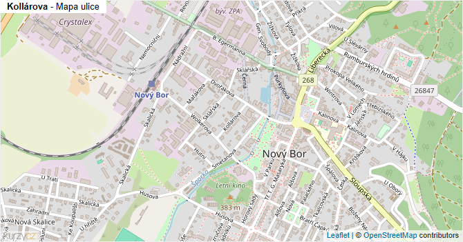 Kollárova - mapa ulice