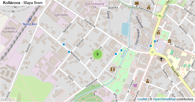 Kollárova - mapa firem
