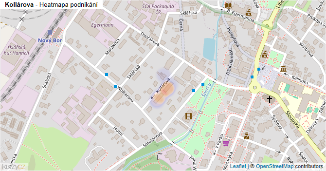 Kollárova - mapa podnikání