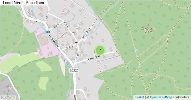 Lesní čtvrť - mapa firem