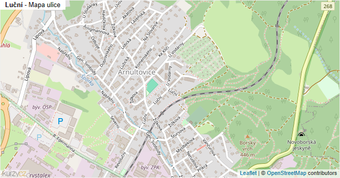 Luční - mapa ulice
