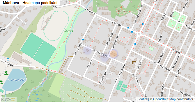 Máchova - mapa podnikání