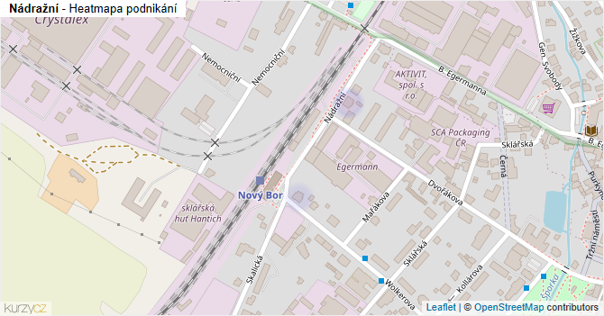 Nádražní - mapa podnikání