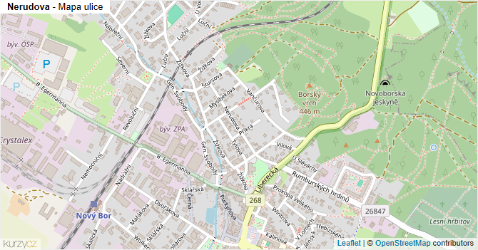 Nerudova - mapa ulice