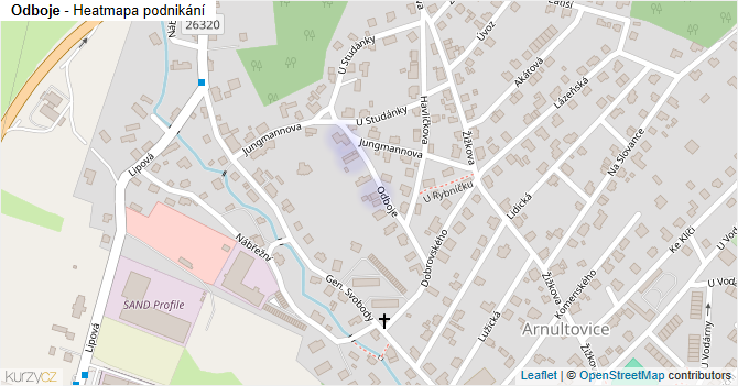 Odboje - mapa podnikání