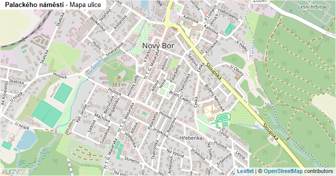 Palackého náměstí - mapa ulice