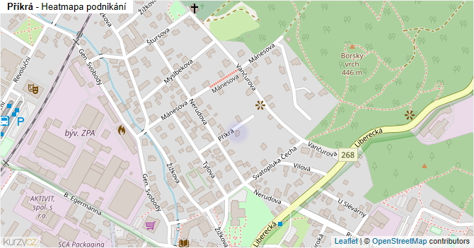 Příkrá - mapa podnikání
